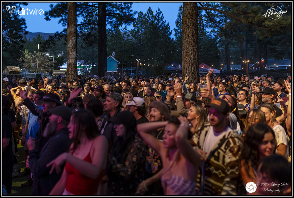 Dirtwire perform at The Hangar Taproom and Bottle Shop in Lake Tahoe. 2026. Photo: Larry Sabo