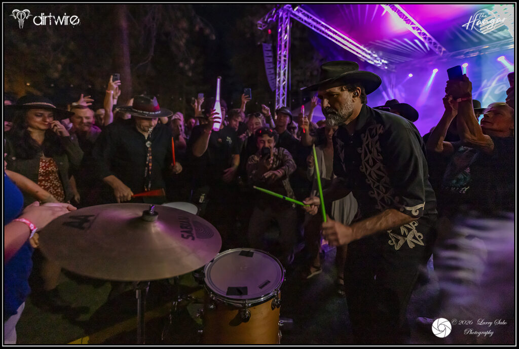 Dirtwire perform at The Hangar Taproom and Bottle Shop in Lake Tahoe. 2026. Photo: Larry Sabo