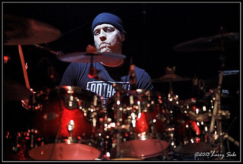 The Motet's founder Dave Watts plays drums.