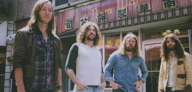 The Sheepdogs, seen here at the Wong Fook Hing Book Store, are part of the Lagunitas Tour which came to Reno April 23.
