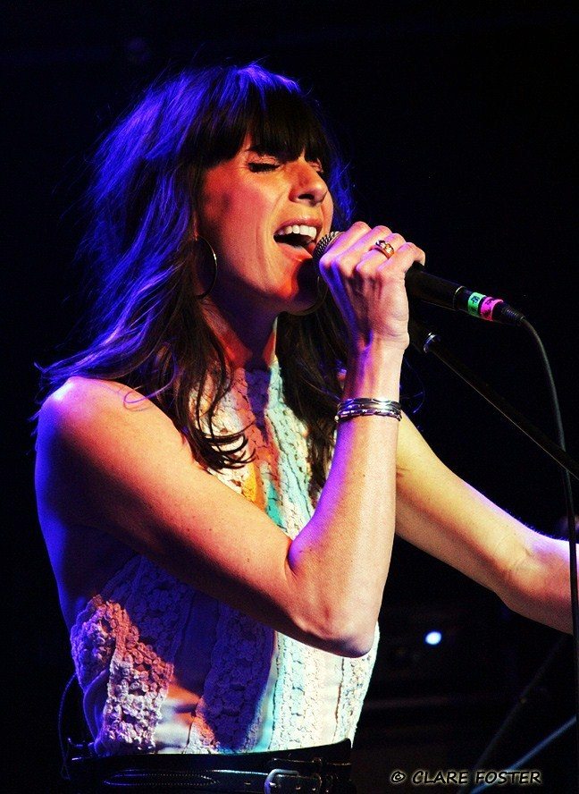 Nicki Bluhm sings during her Nov. 28, 2015, appearance in the Crystal Bay Casino Crown Room. Concert photos by Clare Foster