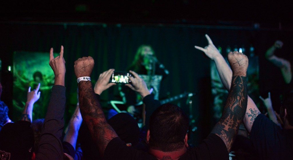 Metal fans rock out with Soulfly in the Psychedelic Ballroom and Jukejoint.