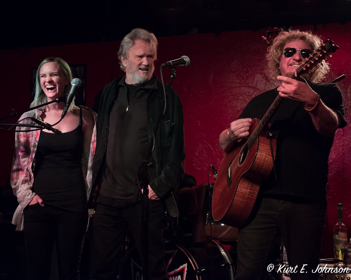 Kelly Kristofferson, Kris Kristofferson and Sammy Hagar perform at Cabo Wabo on Saturday, March 26.