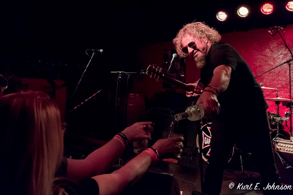 Sammy Hagar shares with the fans during a surprise appearance with son Andrew's band the Appalachian Murder Bunnies at Cabo Wabo on Saturday, March 26.